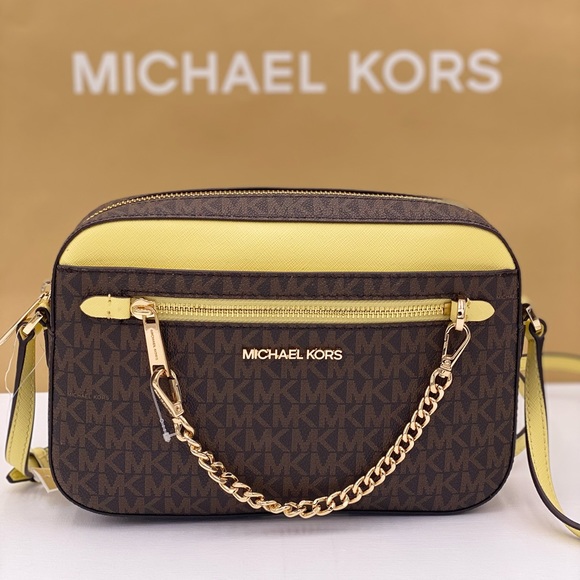 Michael Kors JSI EW Zip Chain Crossbody Buttercup - Picture 2 of 10